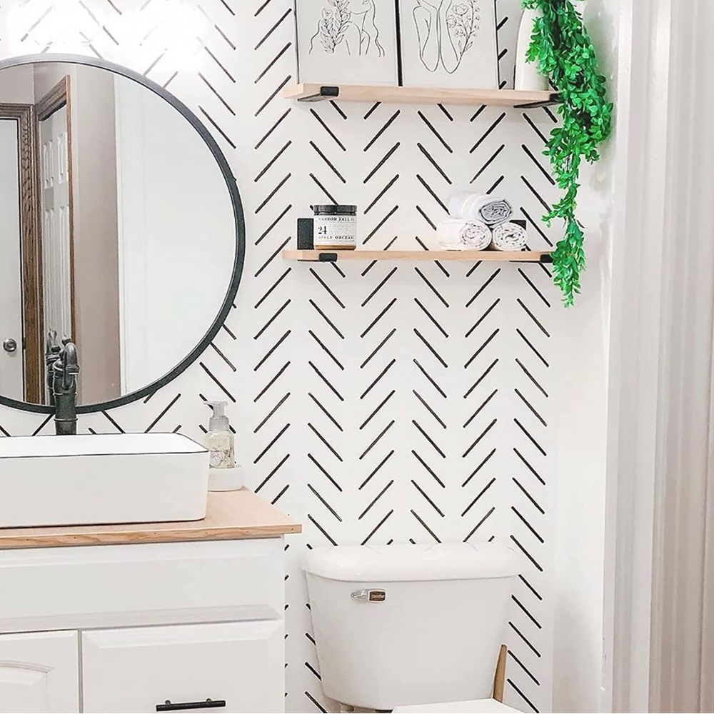 Herringbone Wall Stencil